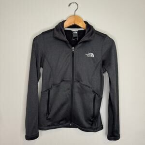 North Face Fleece Lined Zip up Jacket Small Gray